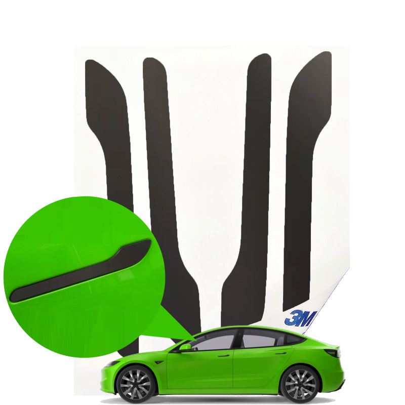 Upromax Car Door Handle Cover Sticker 3M 2080 Wrap Converted, Tesla Model 3 and Tesla Model Y Accessories Fits Model Y 2024-2019, Chrome Delete, TPU Film, Easy 10-Min Install, Includes 4 Wraps