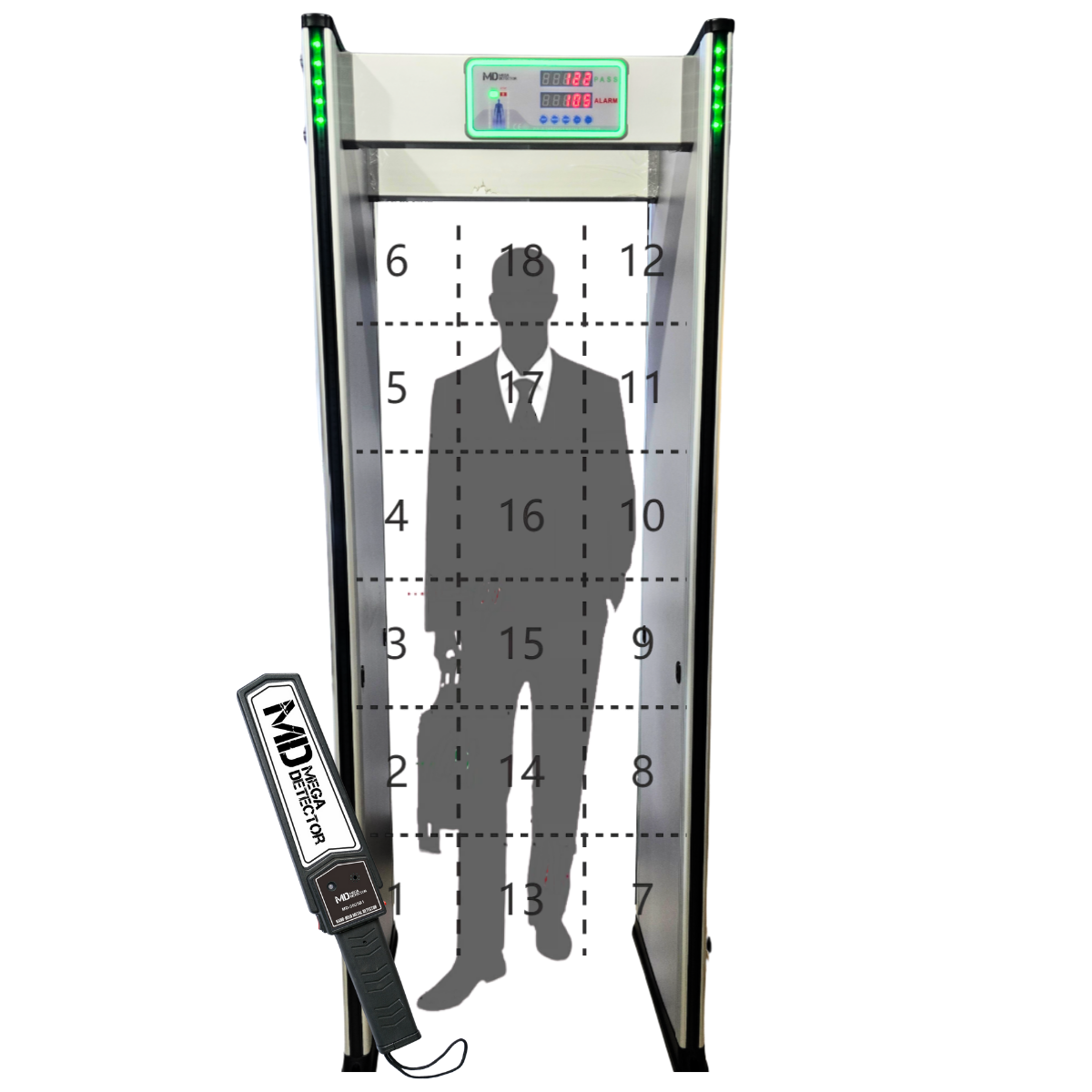 Walk-Through Metal Detector 18 Zones | MD500 | UproMax – UproMax