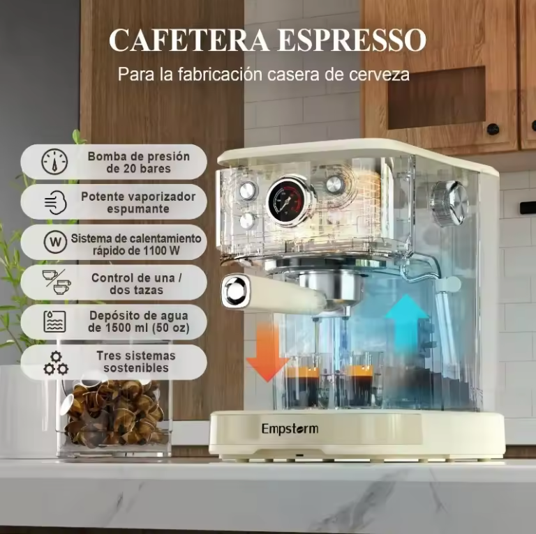 Espresso Machine Latte Coffee Makers 20 Bar, 2 IN 1 Professional Cappuccino Machine and Milk Frother Steam Wand Compatible