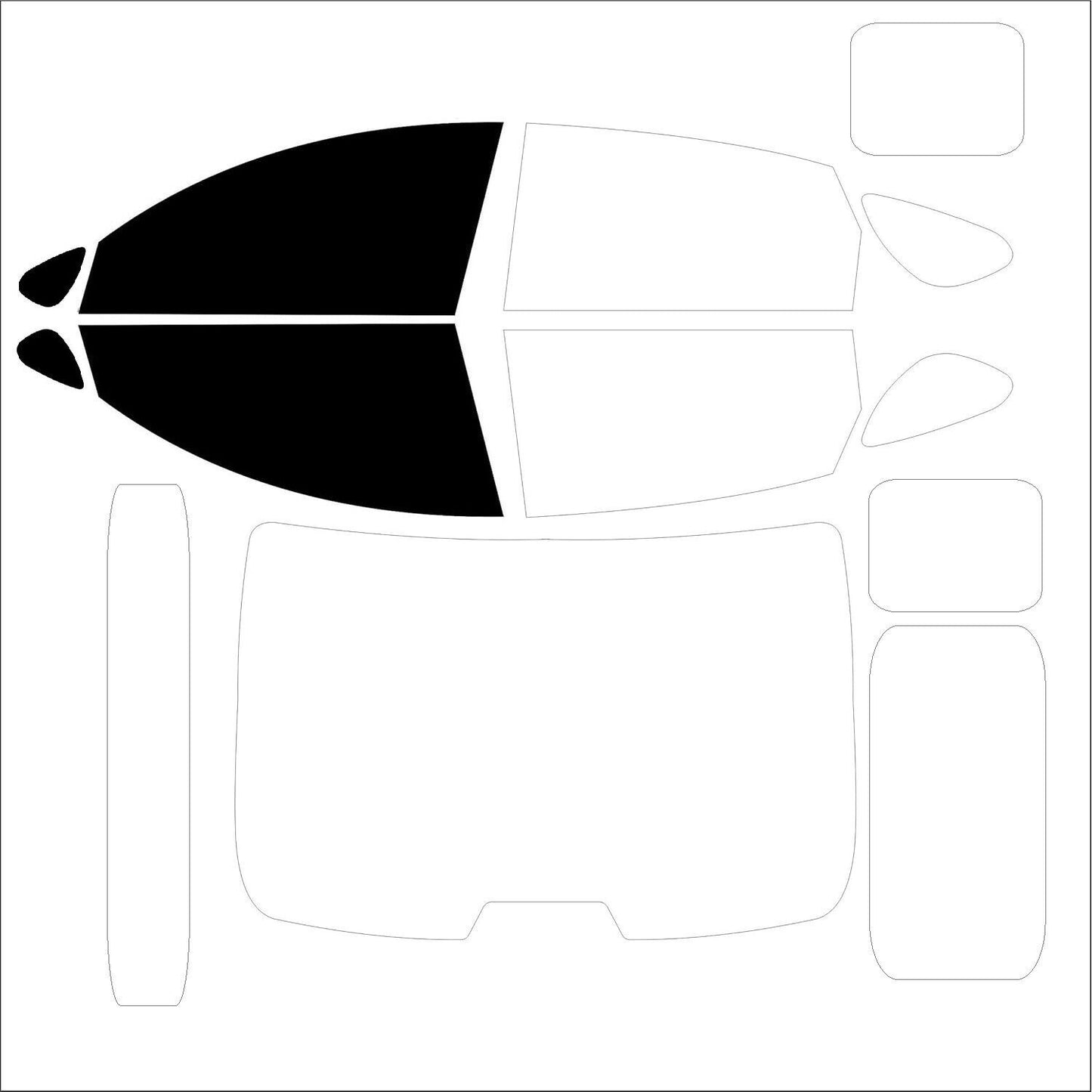 DIY Car Window Tint Avery NR Pro, US-Made, Nano Ceramic, Customize: 5%, 20%, 50%