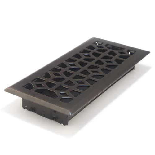 Floor Vent Cover Oil Rubbed Bronze 2Pk 4 x 10