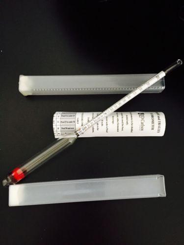 Proof & Tralle Hydrometer Alcohol Meter Distilling Test Spirit Scale 0-200% Case - UproMax