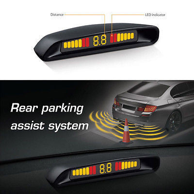 Car Mini Van Rv Parking Reverse Back Up Radar Sensor Kit Tape Buzzer LED Display - UproMax