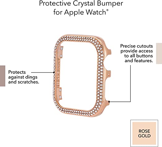 Anne Klein Crystal Bumper for Apple Watch Seamless Fit 40mm Rose Gold - UproMax