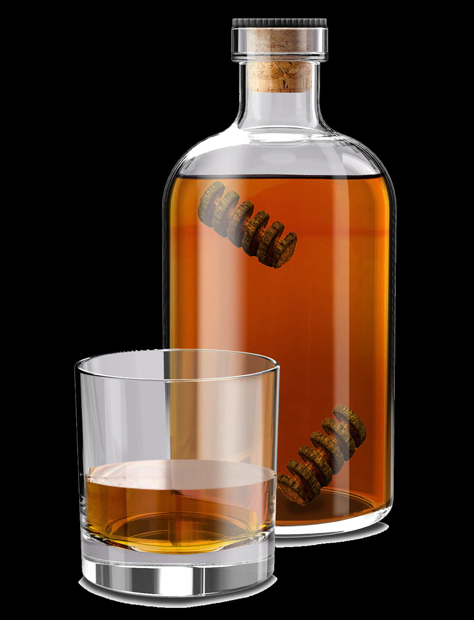American Barrel Aged in a Bottle Oak Infusion Spiral. Barrel Age Your Whiskey - UproMax