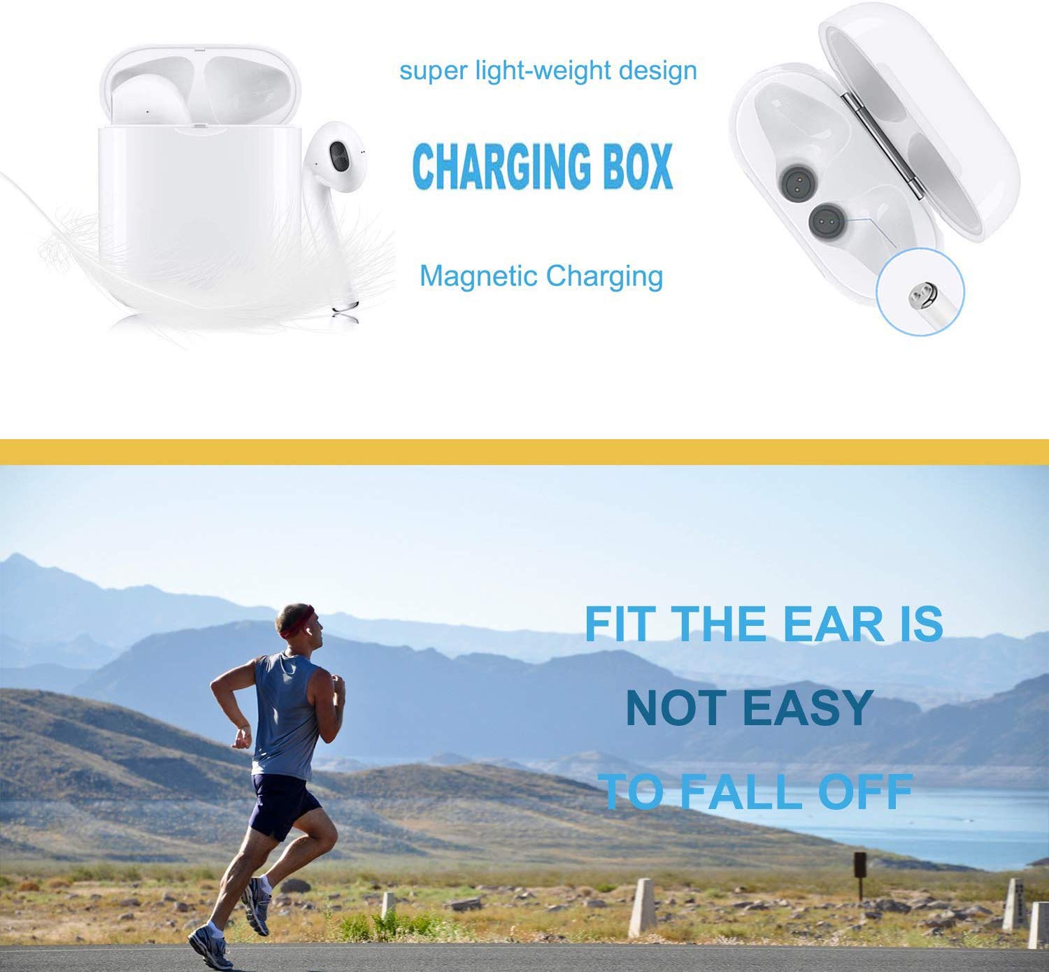 Wireless Bluetooth 5.0 True Wireless Stereo TWS Earbuds with Charger Case for for iPhone Android, 30H Cyclic Playtime  Headphones Smartouch Earphones Super Bass Sound  i7s i9s i11 i12  White - UproMax
