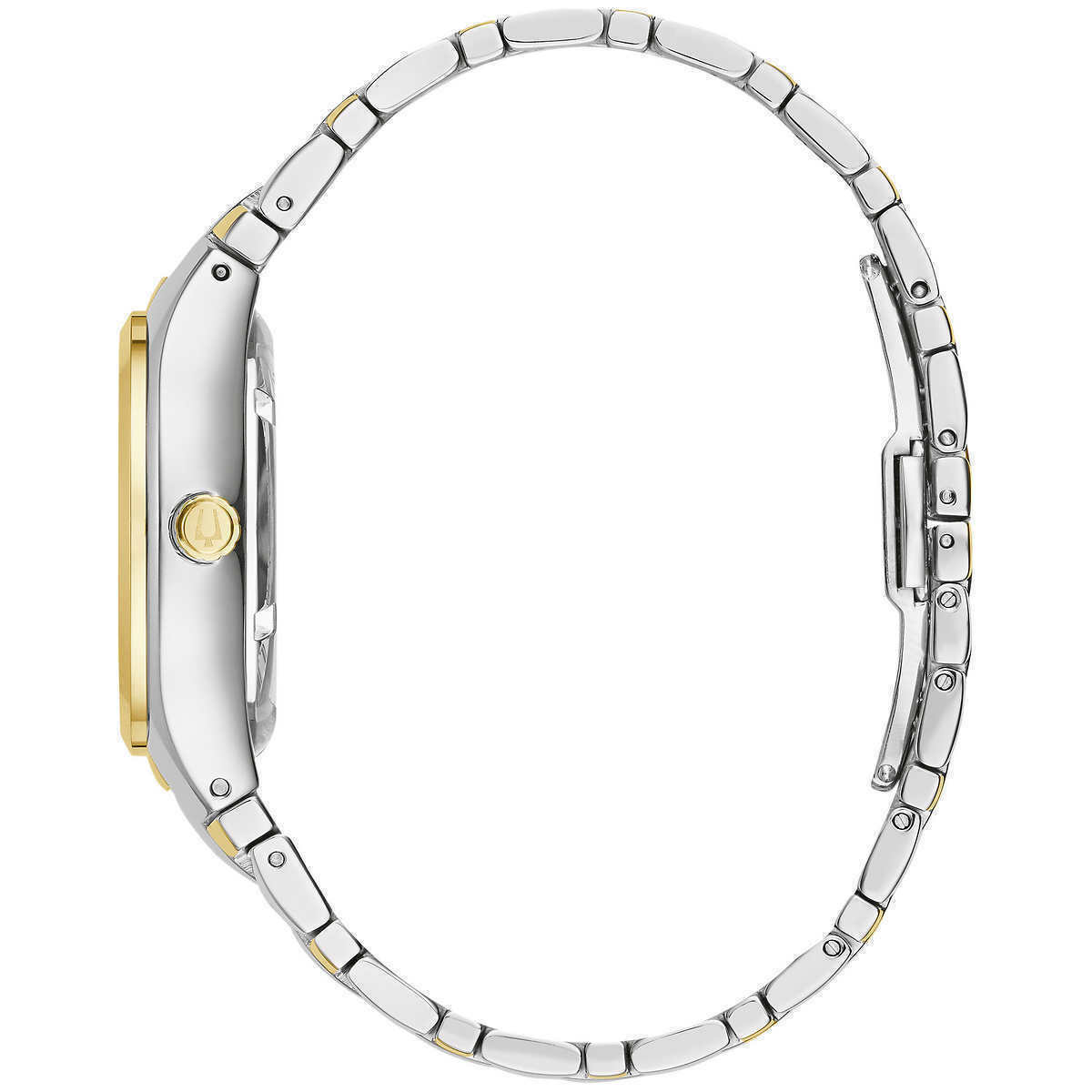 Bulova Classic Stainless Steel Automatic Ladies Watch 98L297 Wristwatch - Gold/Silver - UproMax