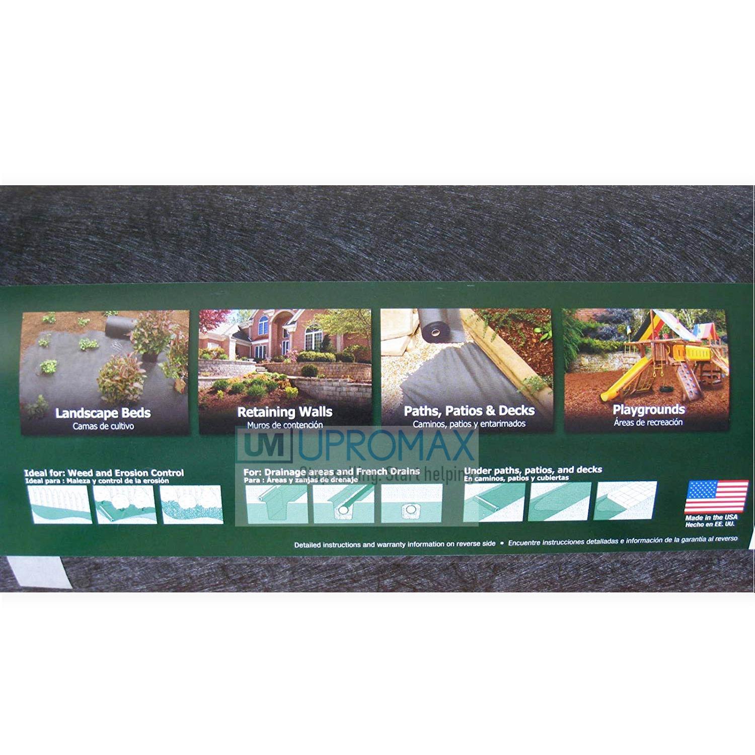 DALEN PRO SHIELD 220' 4ft Commercial Grade Heavy Duty Landscape Erosion Control Fabric - UproMax