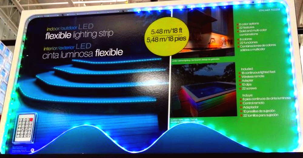 High Quality Indoor/Outdoor LED 8 Color Flexible Lighting Strip w/remote control - UproMax