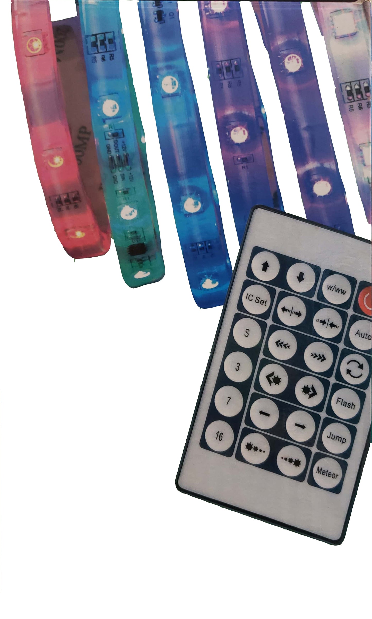 High Quality Indoor/Outdoor LED 8 Color Flexible Lighting Strip w/remote control - UproMax