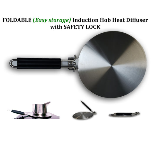 Foldable Induction Hob Heat Diffuser Stainless Steel, Gas Stovetop Heat Diffuser Ring Plate CookTop 8" , 9.5" or 11" or Set Discount - UproMax