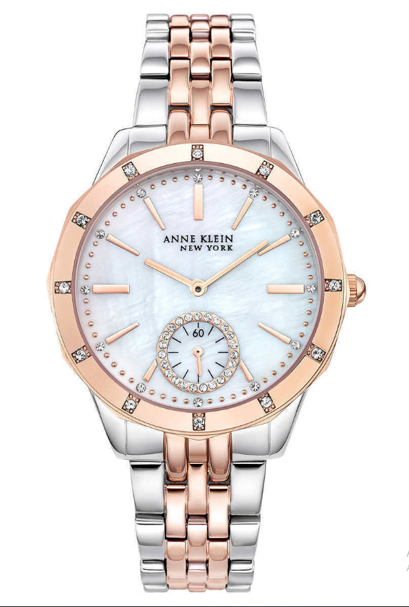 Anne Klein New York Two-Tone Swarovski Crystal Ladies Watch 12/2305MPRT - UproMax