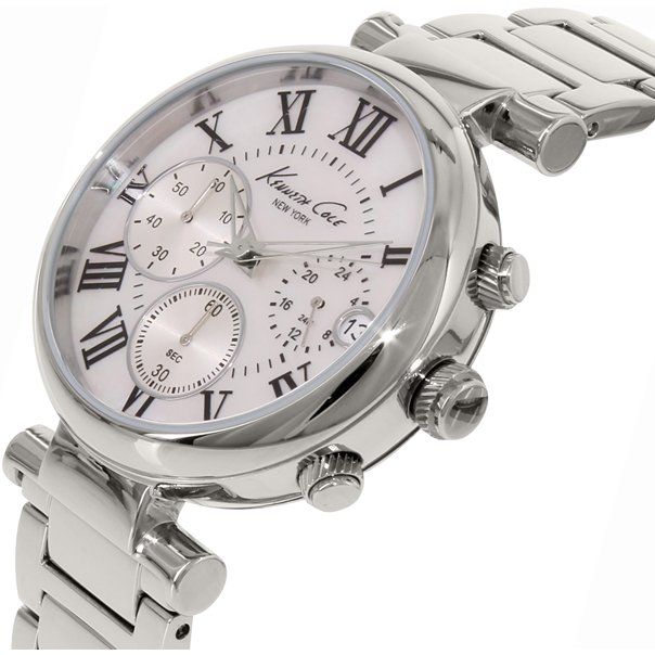 Ladies Kenneth Cole Kiskaya Chronograph Watch New York Women´S Wristwatch Analog Stainless Steel KC4971 - UproMax