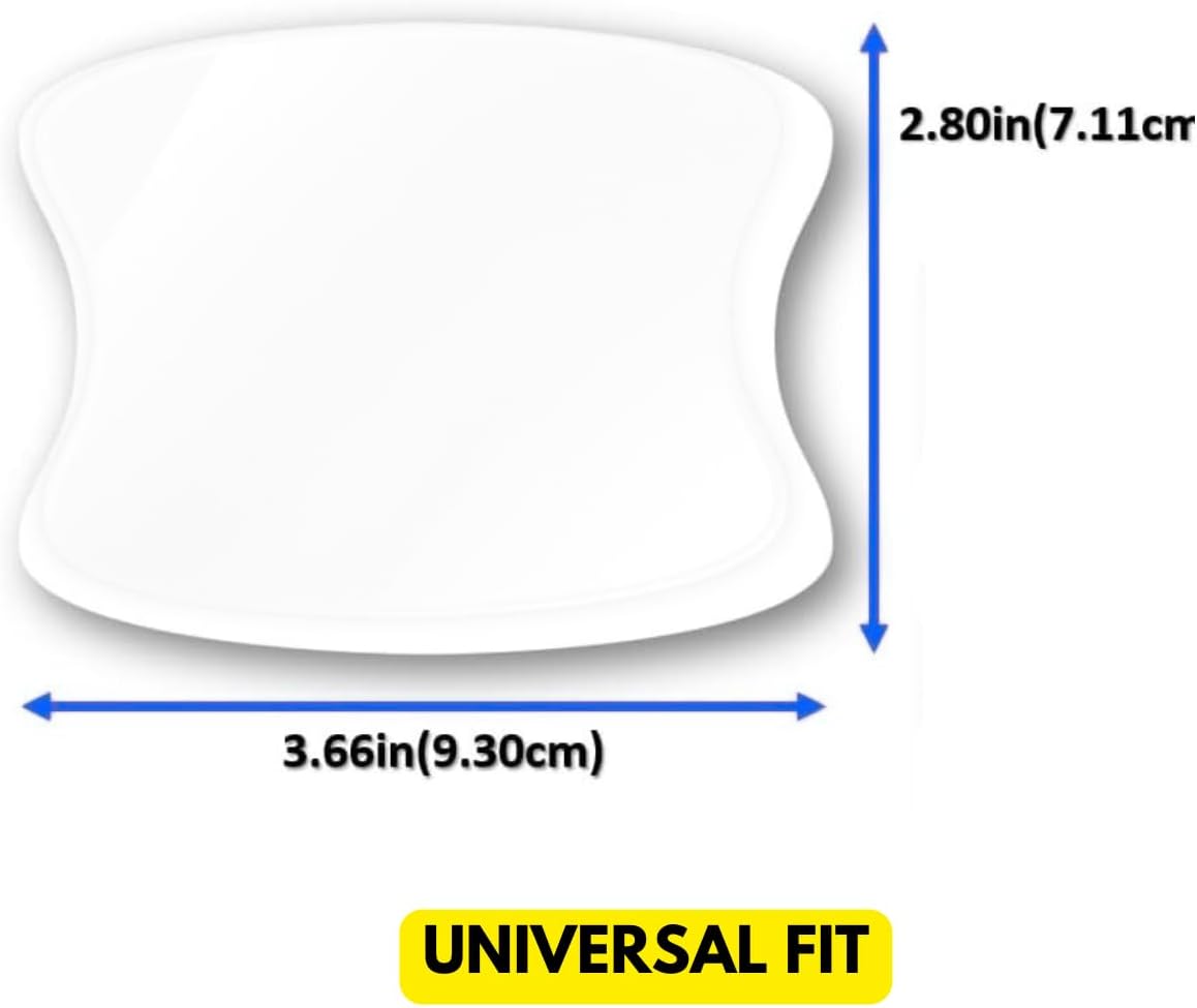 Door handle cup protector dimensions 2.80 in by 3.66 in, universal fit