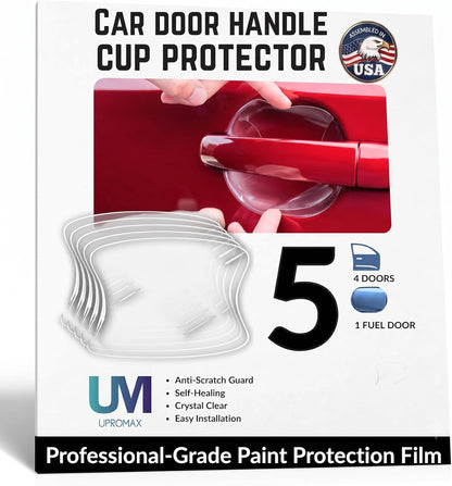 Car door handle cup protector 5-pack retail box, professional grade paint protection film