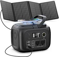 Portable Solar Generator Power Station, 300W Peak, 260Wh, 40W Solar Panels Included, 110V AC Outlet, 70400mAh