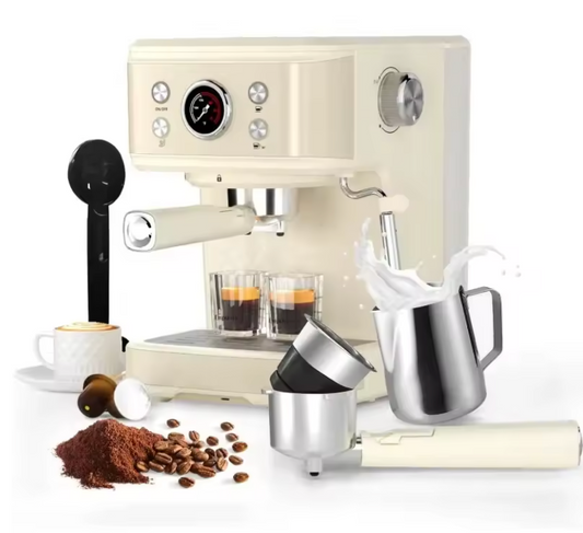 Espresso Machine Latte Coffee Makers 20 Bar, 2 IN 1 Professional Cappuccino Machine and Milk Frother Steam Wand Compatible