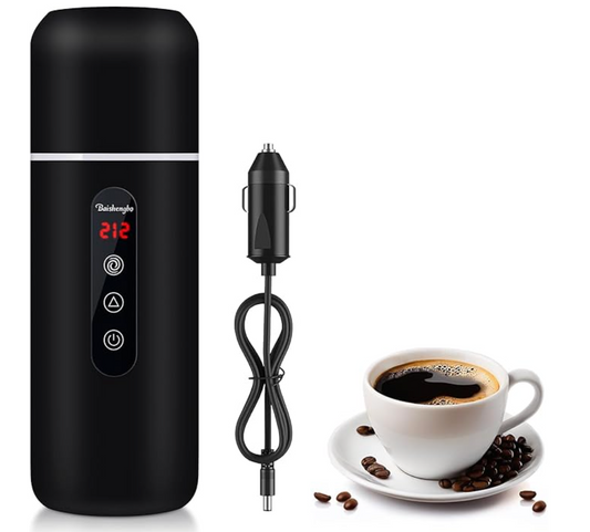 Portable Electric Travel Kettle,12V/24V Car Coffee Warmer