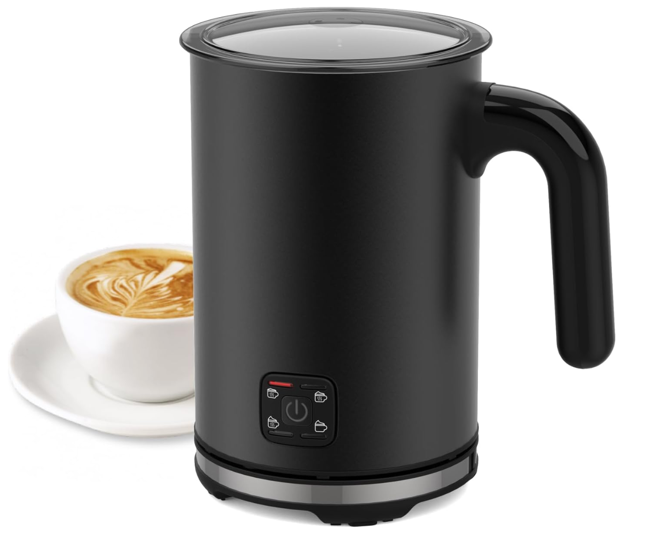 Electric Milk Frother, 4-in-1 Electric Milk Steamer,10 oz