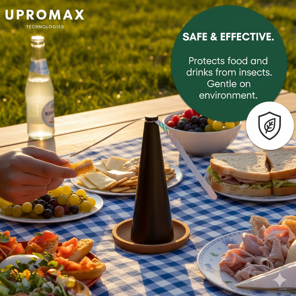 Bug Fan Fly Chemical-Free Fly Shoo with Holographic Soft Blades, Battery Powered, Ideal for Bug A Salt, Fly Fans for Tables and Outdoor Games - (Batteries Not Included) Upromax (Silver)