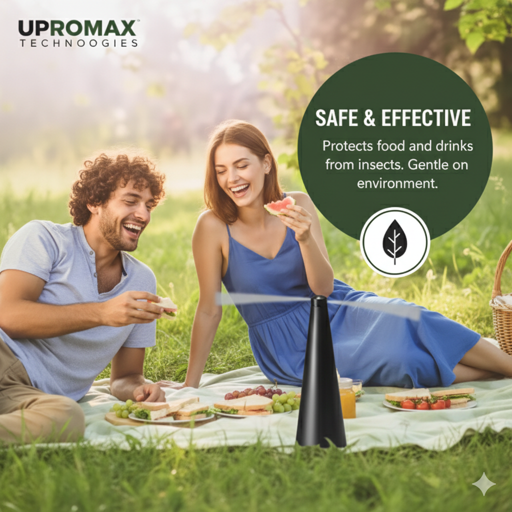 Bug Fan Fly Chemical-Free Fly Shoo with Holographic Soft Blades, Battery Powered, Ideal for Bug A Salt, Fly Fans for Tables and Outdoor Games - (Batteries Not Included) Upromax (Silver)