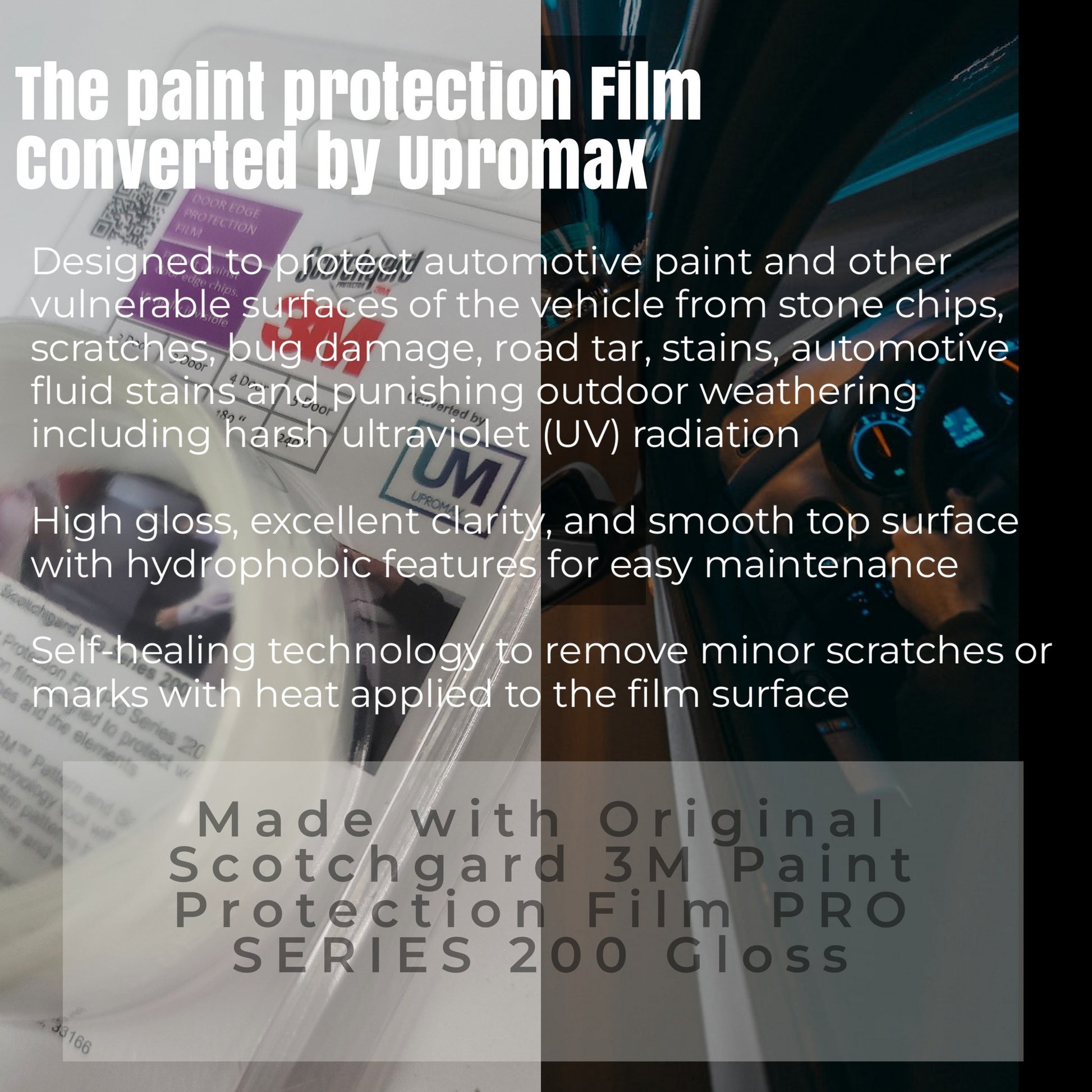 3M Car Paint Protection Film Clear PVC Anti Scratch Wrap Guard