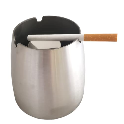 Upromax Windproof Ashtray Stainless Steel Tabletop Ashtray Cigar Ash Holder NEW