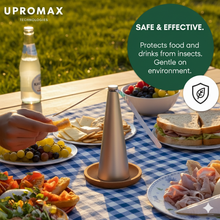 Bug Fan Fly Chemical-Free Fly Shoo with Holographic Soft Blades, Battery Powered, Ideal for Bug A Salt, Fly Fans for Tables and Outdoor Games - (Batteries Not Included) Upromax (Silver)