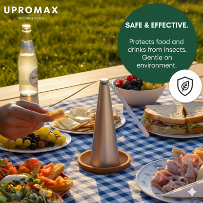 Bug Fan Fly Chemical-Free Fly Shoo with Holographic Soft Blades, Battery Powered, Ideal for Bug A Salt, Fly Fans for Tables and Outdoor Games - (Batteries Not Included) Upromax (Silver)