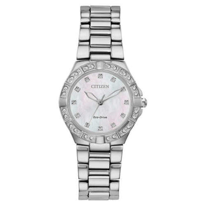 Citizen Em0830-52d Corso Eco-drive Mother-of-pearl Dial Diamond Watch W77