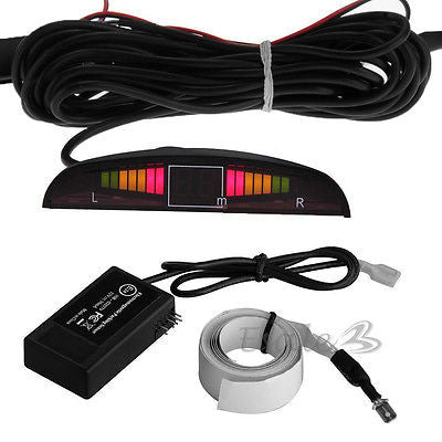 Car Mini Van Rv Parking Reverse Back Up Radar Sensor Kit Tape Buzzer LED Display - UproMax