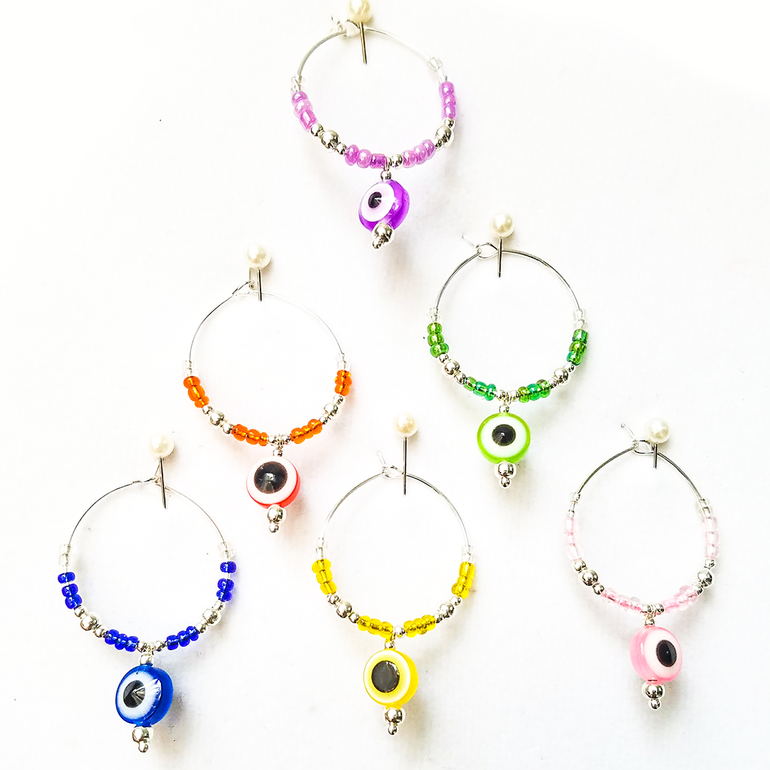 Evil Eye Beautiful  wine markers charms hand made - UproMax