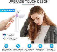 Wireless Bluetooth 5.0 True Wireless Stereo TWS Earbuds with Charger Case for for iPhone Android, 30H Cyclic Playtime  Headphones Smartouch Earphones Super Bass Sound  i7s i9s i11 i12  White - UproMax