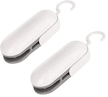 2 x Mini Bag Sealer, Pack Portable Heat Vacuum Sealers Plastic Sealer, 2 in 1 Heat Seal and Cutter Mini Food Sealer For Plastic Bags Food Storage