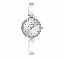 Bulova 96X154 Stainless Steel Ladies Watch and Crystal Halo Pendant Set NEW - UproMax