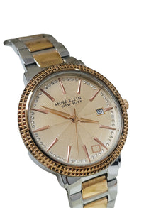 Anne Klein NY 12/2315svrt Women's 36mm Silver Rose Gold Swarovski Crystal - UproMax