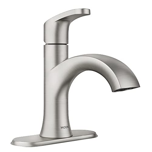 Karis Spot Resist Brushed Nickel one-Handle high arc Bathroom Faucet