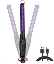 Upromax Fluorescent Tubes- Portable Fluorescent Tubes for Household Travel Office Hotel Car-Handheld Light (Black) (Black) - UproMax