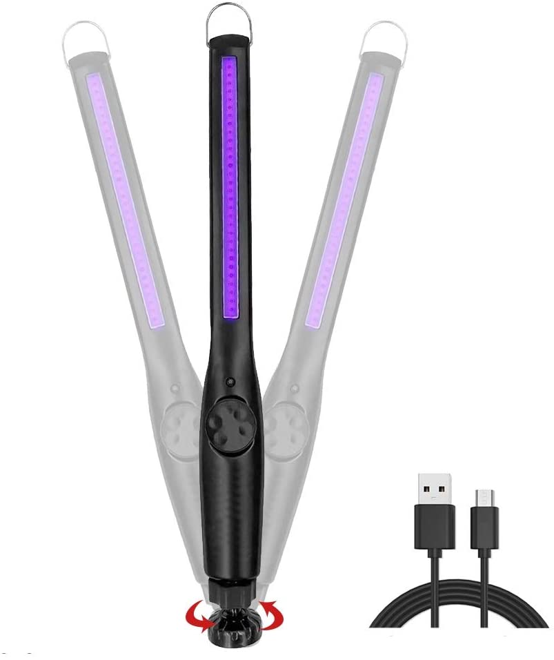 Upromax Fluorescent Tubes- Portable Fluorescent Tubes for Household Travel Office Hotel Car-Handheld Light (Black) (Black) - UproMax