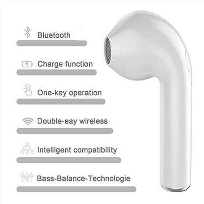 Wireless Bluetooth 5.0 True Wireless Stereo TWS Earbuds with Charger Case for for iPhone Android, 30H Cyclic Playtime  Headphones Smartouch Earphones Super Bass Sound  i7s i9s i11 i12  White - UproMax
