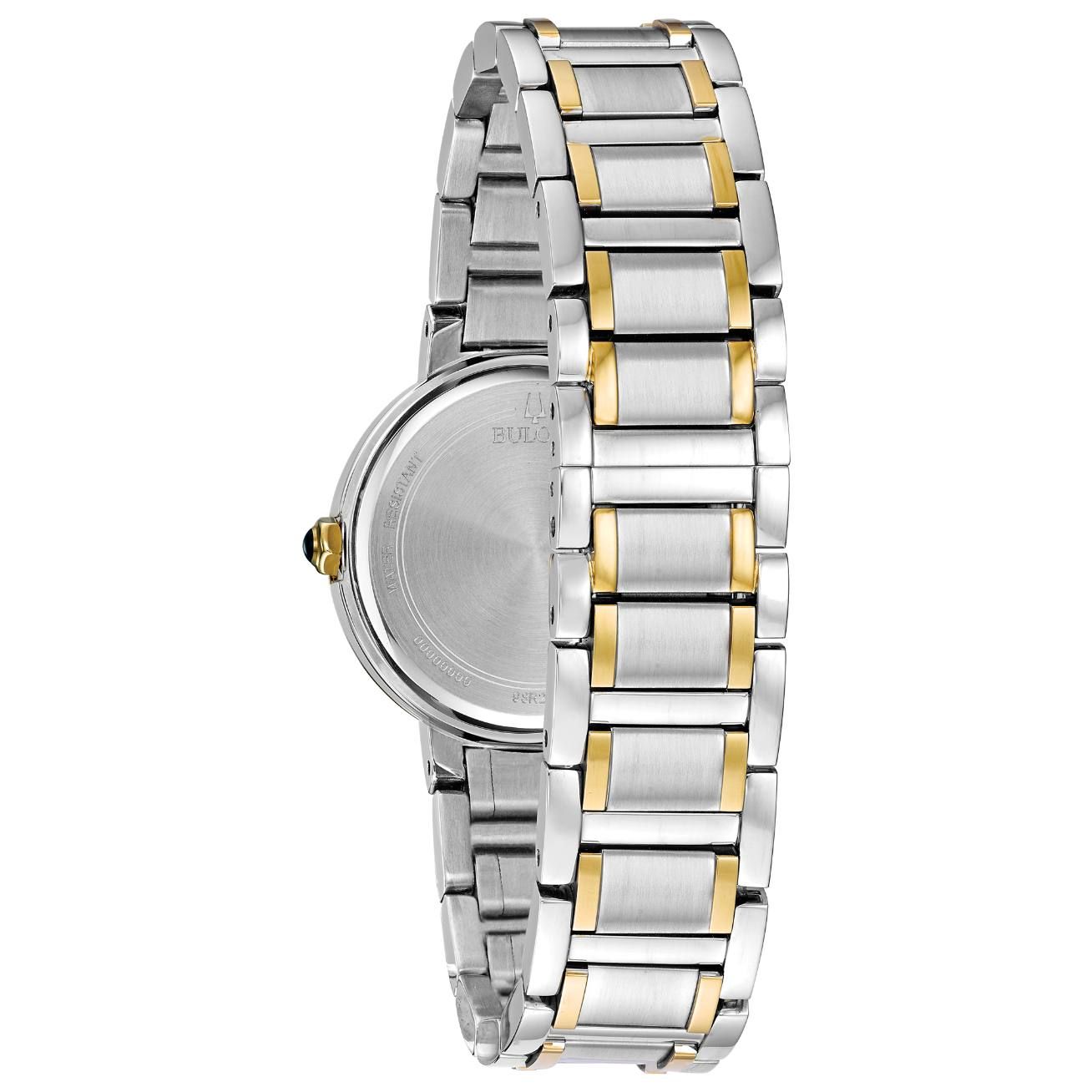 Bulova Women's Watch 98P116 popular Diamond Accent Two Tone Stainless Steel Quartz 29mm