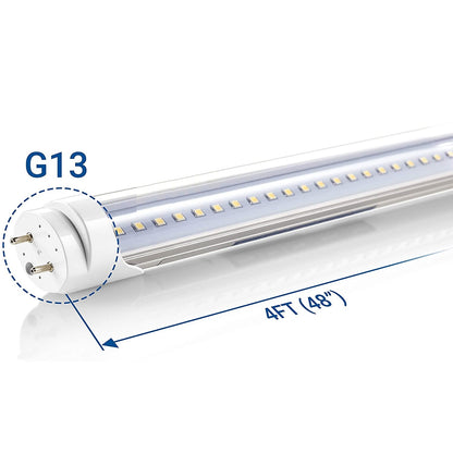 4 Pack 4 FT 18W(40W Equivalent) LED T8 Tube Light Light Bulbs, 1800LM 4000K ,48 Inch T8 Tube Lights Replacement, Dual-end Powered, Ballast Bypass - UproMax