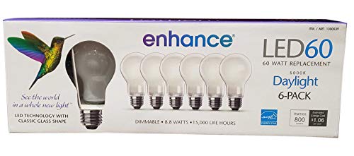 Feit Electric Led 60W Replacement Day Light (6 in 1 Pack), 6Count - UproMax
