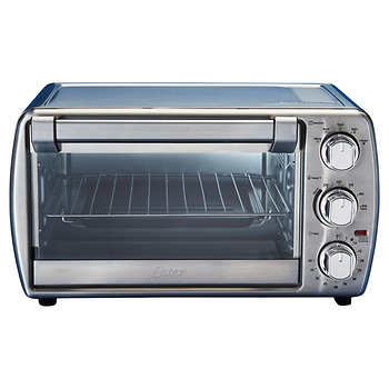 Oster 6-Slice Countertop Turbo Convection Toaster Oven, Stainless Steel 