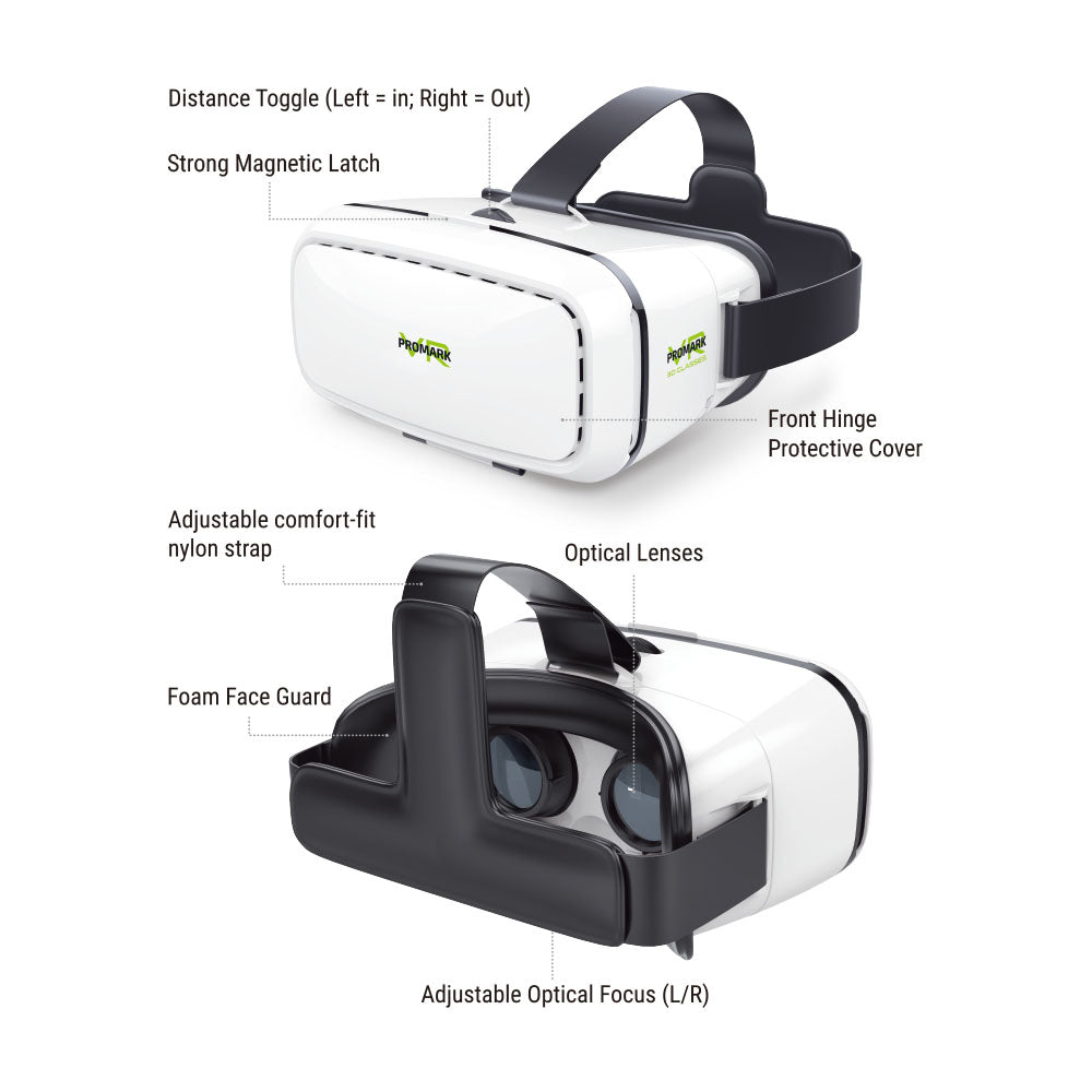 Virtual Reality 3D Goggles for Promark P70-VR Works most all SmartPhones - UproMax