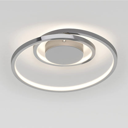 Artika Salto LED-Integrated Flushmount Ceiling Light Fixture, Chrome FM-SA-CR