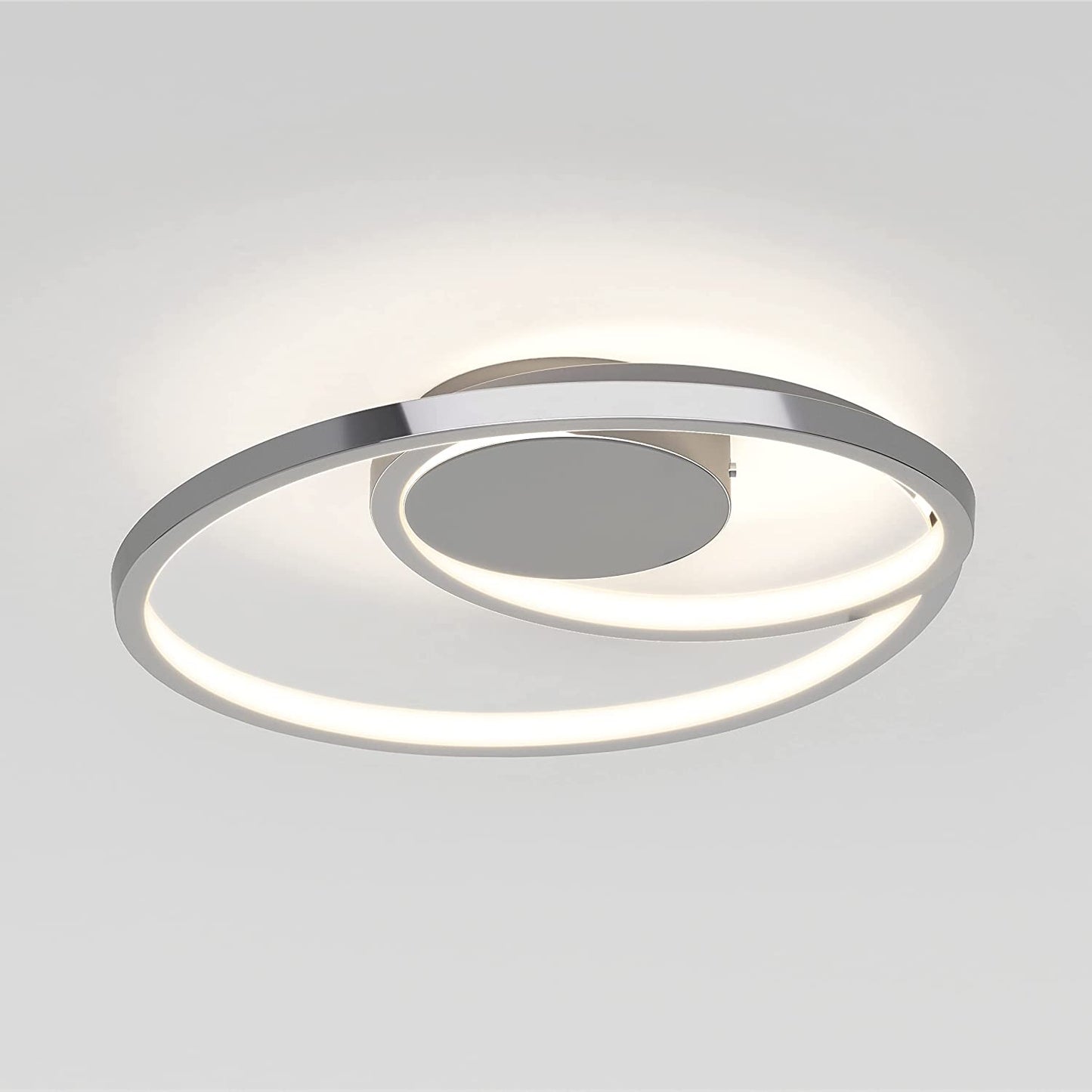 Artika Salto LED-Integrated Flushmount Ceiling Light Fixture, Chrome FM-SA-CR
