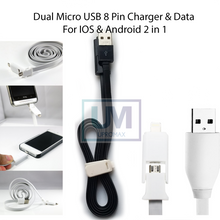 Dual Micro USB Lightning 3 Ft Cable 2-In-1 Charging And Data Sync IOS - UproMax