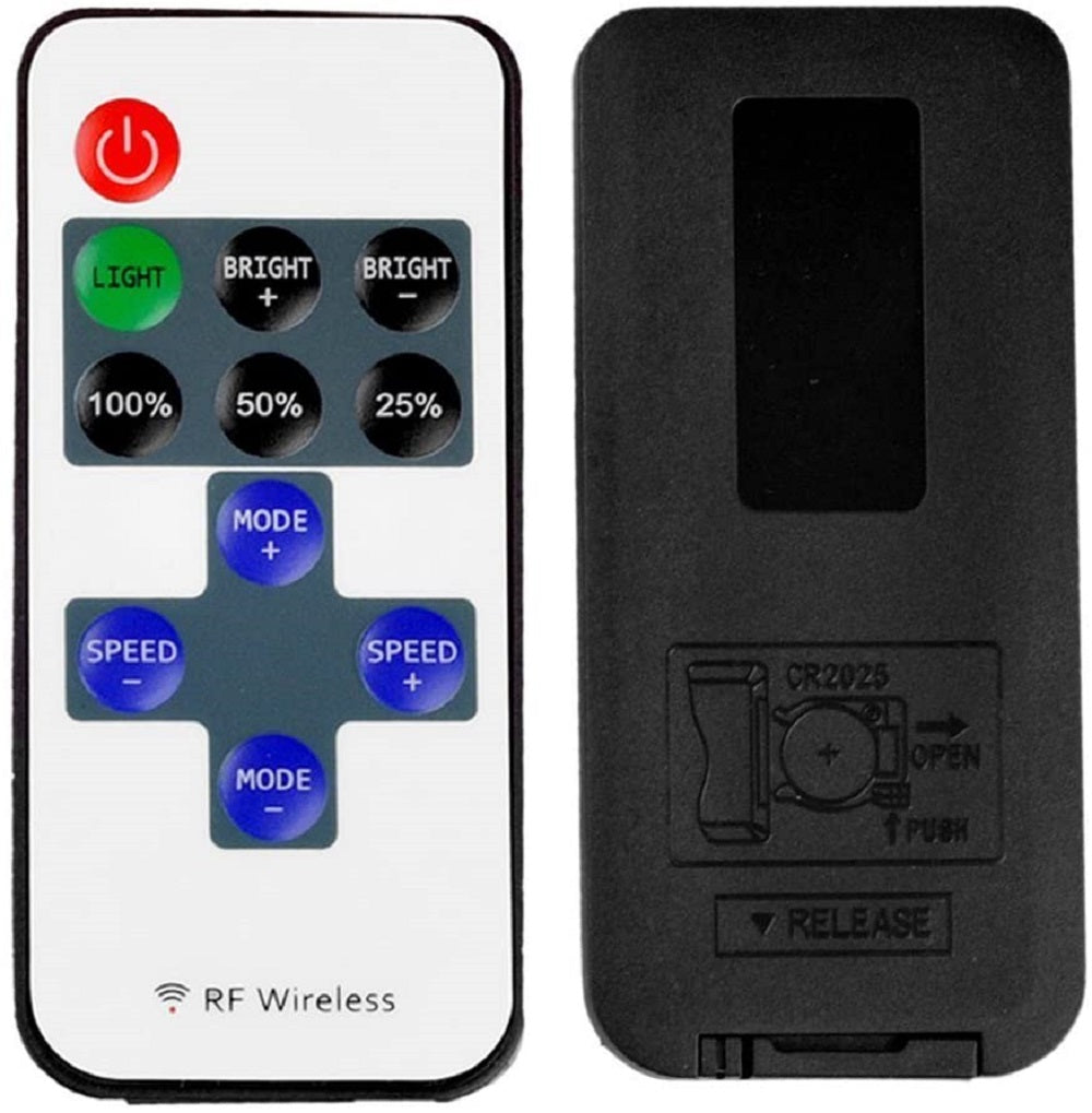 Upromax 11 Key RF Wireless Remote Control for Single Color 3528 5050 LED Strip Lights,and 10M 100 LED Fairy String Lights RF Dimmer for 12 V DC LED Light Strips - UproMax