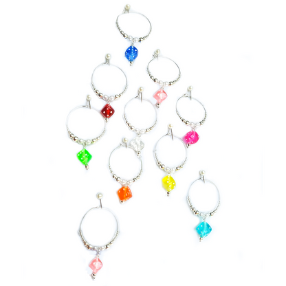Wine Glass Charms Markers Hand Made Gambling inspiration SET of 10 - UproMax